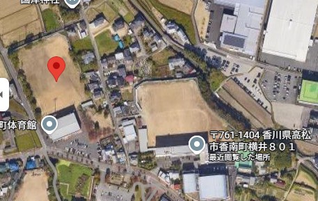 高松市立香南中学校運動場の位置図